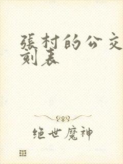 张村的公交车时刻表