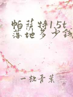 帕萨特1.5t落地多少钱