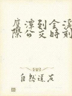 鹰潭到金溪的城际公交时刻表
