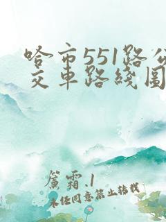 哈市551路公交车路线图 哈市551路公交车路线图