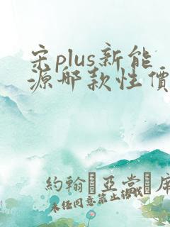 宋plus新能源哪款性价比高