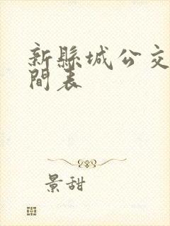 新县城公交车时间表