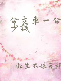 公交车一公里多少钱