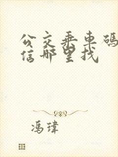 公交乘车码在微信哪里找