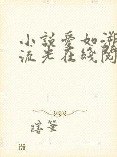 小说爱如溯沙握流光在线阅读