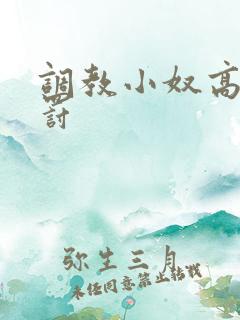 调教小奴高潮惩罚