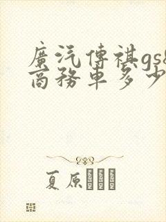 广汽传祺gs8商务车多少钱