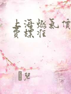 上海燃气价格收费标准