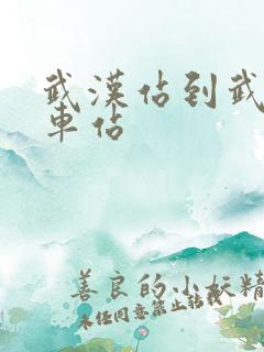 武汉站到武昌火车站