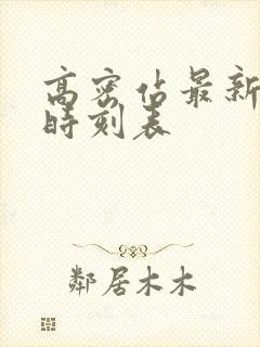高密站最新列车时刻表