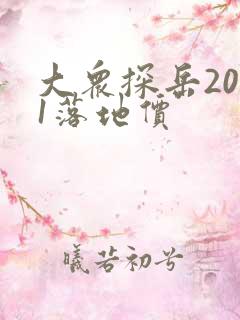 大众探岳2021落地价 大众探岳2021落地价