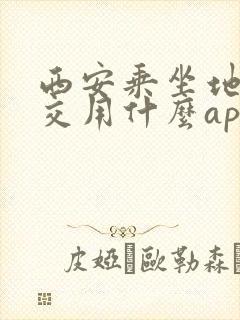西安乘坐地铁公交用什么app