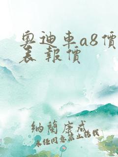 奥迪车a8价格表 报价