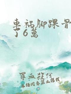 车祸脚踝骨折赔了6万