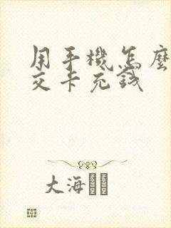 用手机怎么给公交卡充钱