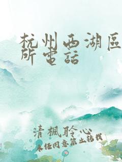 杭州西湖区车管所电话