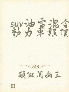 suv油电混合动力车报价