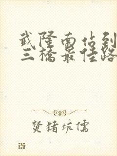 武隆南站到天生三桥最佳路线