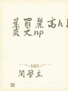 叶罗丽高h巨肉爽文np