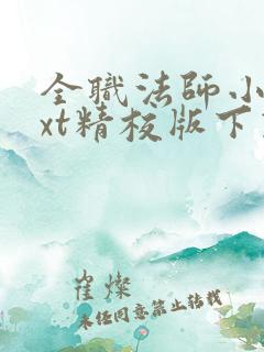 全职法师小说txt精校版下载 全职法师小说txt精校版下载