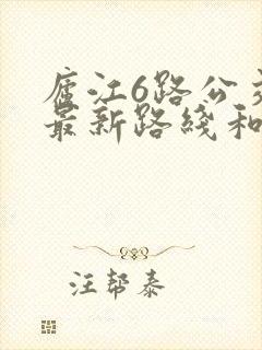 庐江6路公交车最新路线和时间