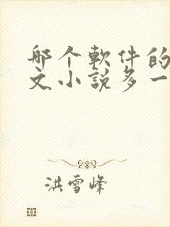 哪个软件的同人文小说多一点