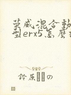 荣威混合动力车型erx5怎么样