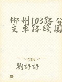 郴州103路公交车路线图