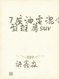 7座油电混合车型推荐suv