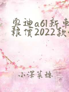 奥迪a6l新车报价2022款45
