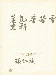叶凡唐若雪更快更新 叶凡唐若雪更快更新