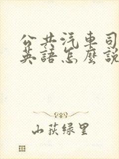 公共汽车司机的英语怎么说
