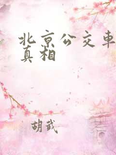 北京公交车事件真相 北京公交车事件真相