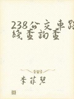 238公交车路线查询查