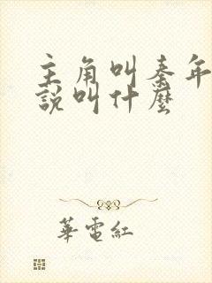主角叫秦年的小说叫什么