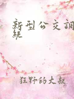 新型公交调度系统