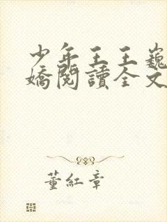 少年王王巍李娇娇阅读全文小说