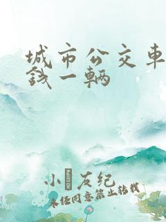 城市公交车多少钱一辆