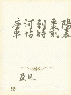 唐河到枣阳的汽车站时刻表