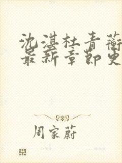 沈湛杜青蘅小说最新章节更新时间表