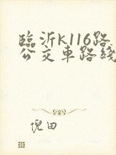 临沂k116路公交车路线图