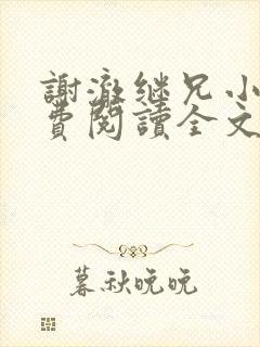 谢澈继兄小说免费阅读全文无弹窗