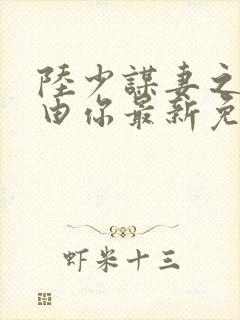 陆少谋妻之婚不由你最新免费阅读