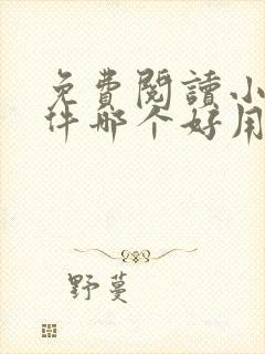 免费阅读小说软件哪个好用
