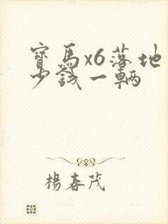 宝马x6落地多少钱一辆