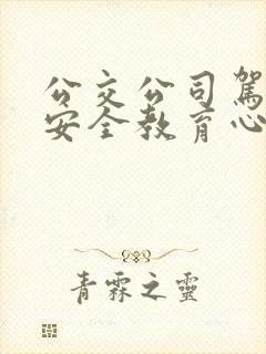 公交公司驾驶员安全教育心得体会