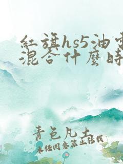红旗hs5油电混合什么时候上市 红旗hs5油电混合什么时候上市