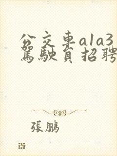 公交车a1a3驾驶员招聘