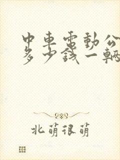 中车电动公交车多少钱一辆