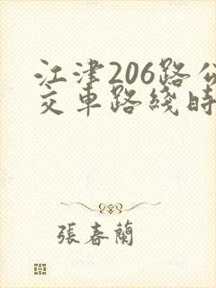 江津206路公交车路线时间表